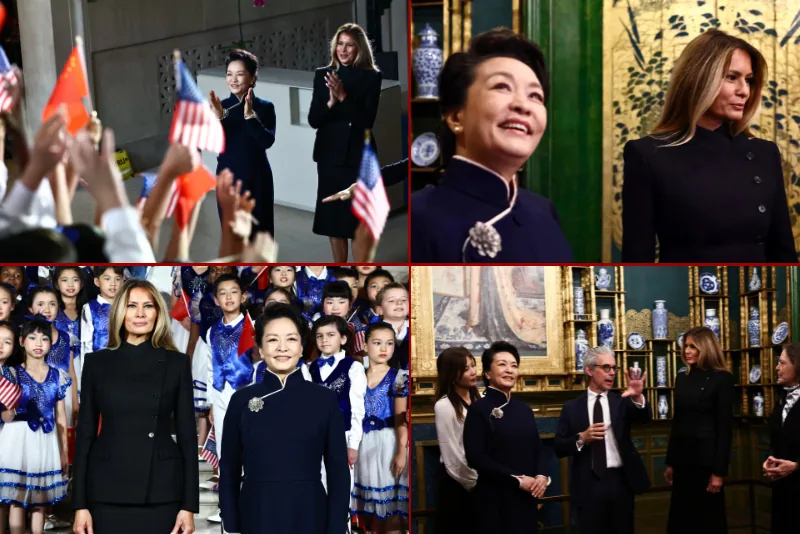 First Lady Melania Trump hosts Madame Peng at Smithsonian museum