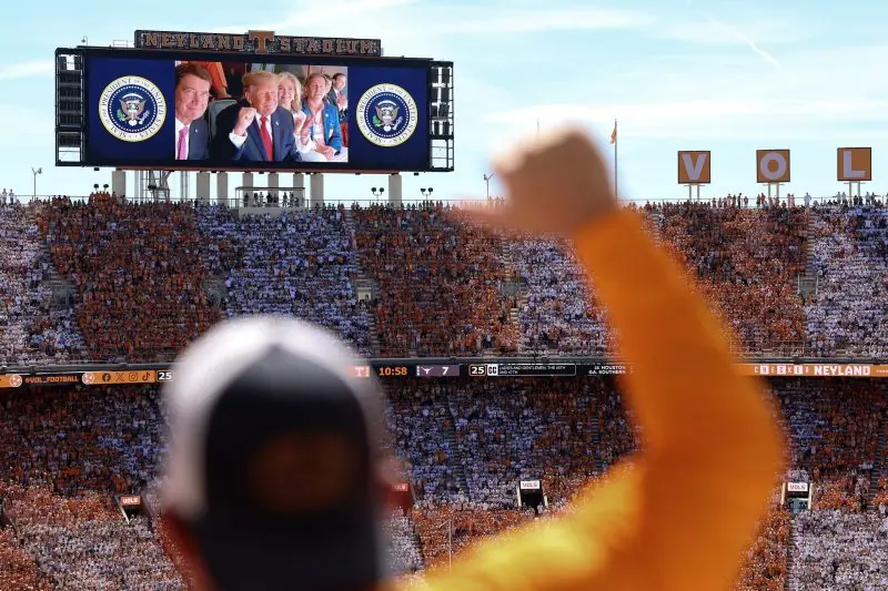 Trump Attends Tennessee-Texas Game, Welcomed by Thousands