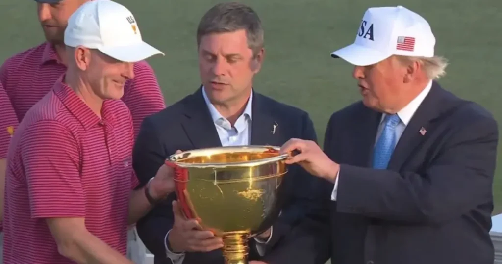 Trump Celebrates Team USA's 11th Presidents Cup Win