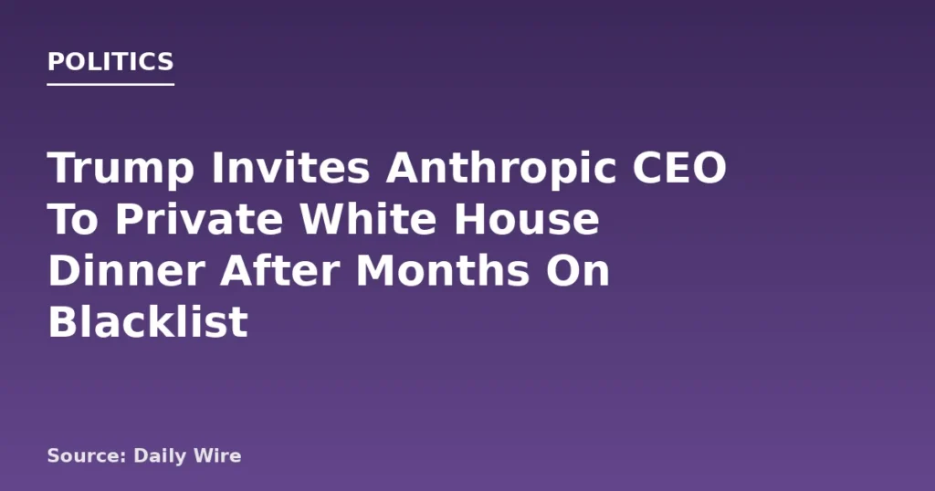 Trump Hosts Anthropic CEO After Months of Tensions