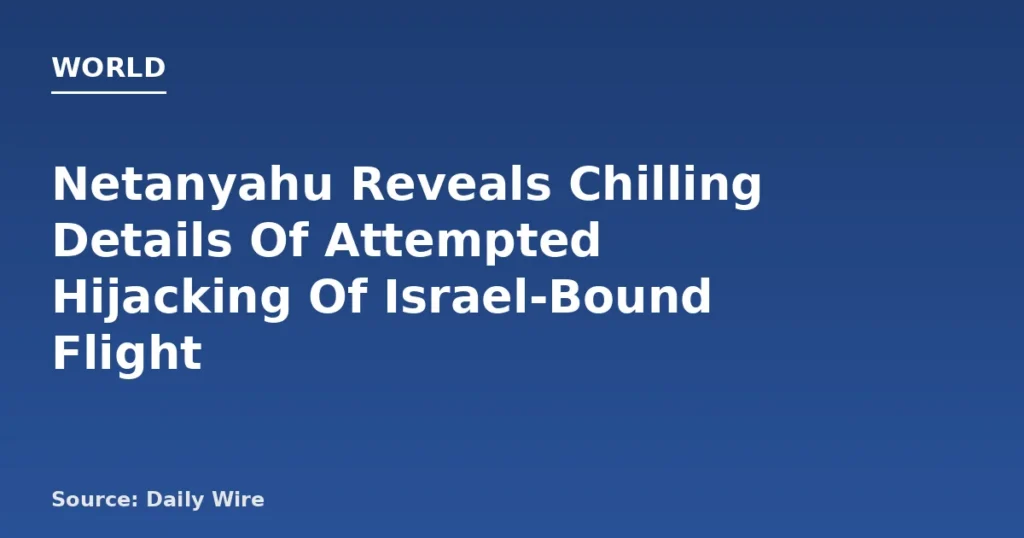 Israeli PM Details Hijack Attempt on Flight to Israel