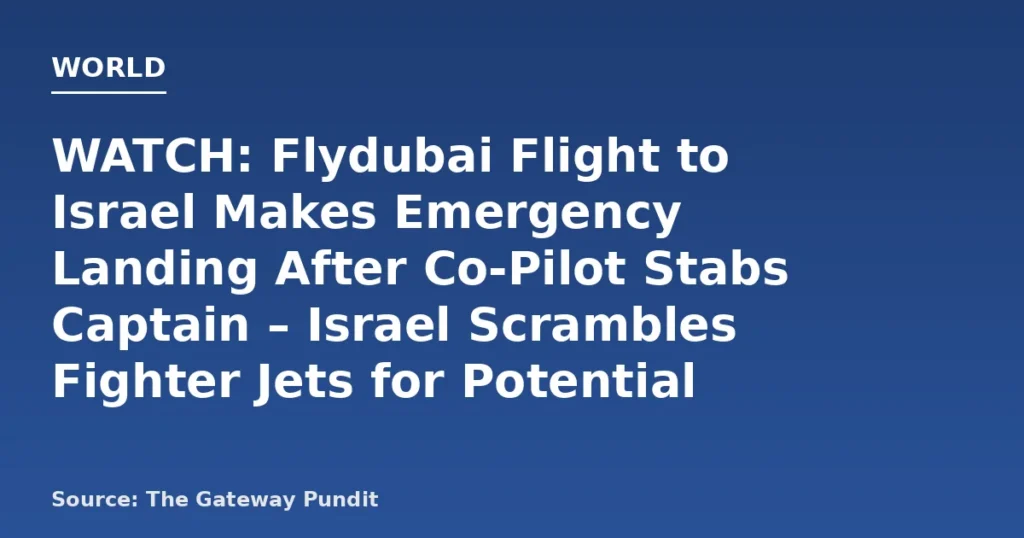Flydubai Flight Makes Emergency Landing After Co-Pilot Stabbing Captain