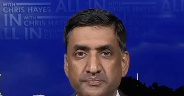 The image shows a person on a news program with the background text "ALL IN with Chris Hayes."