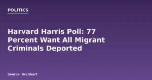 Harvard Poll: 77% Support Deporting Criminal Migrants