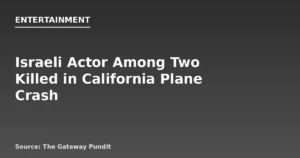Israeli Actor Dies in California Plane Crash