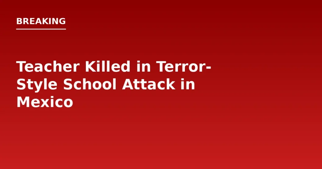 Teacher Killed in Terror-Style School Attack in Mexico