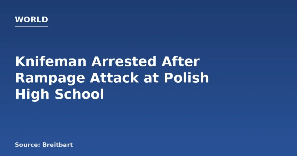 Knife Attack at Polish School Leaves 8 Injured