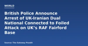 UK Arrests Iranian Dual National in Foiled Attack on RAF Base